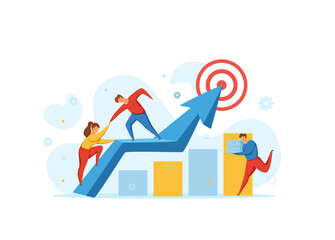 Business mentor giving hands and helping team partner