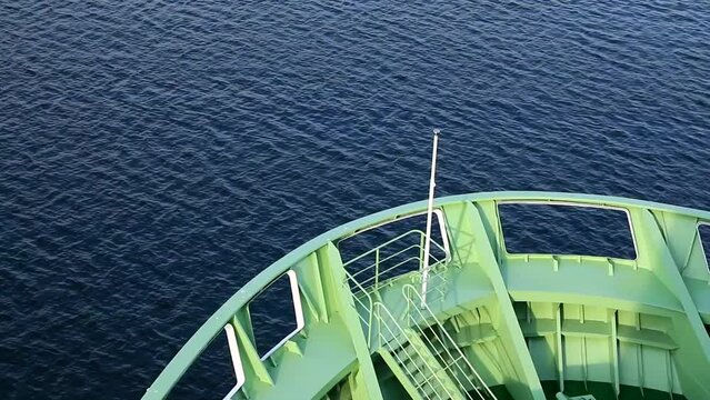 view of cruise ship's bow