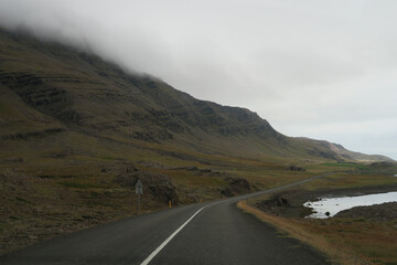 The road in the middle of big nature
