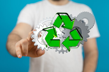 Green Technology Symbol 3d concept.