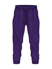 sport purple jogger cotton