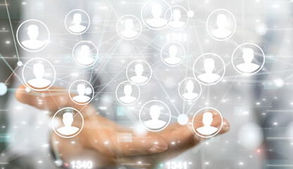 conference Digital Network and data concept 3d