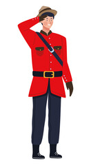canadian soldier saludating