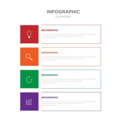 Vector infographic design template with 4 options or steps