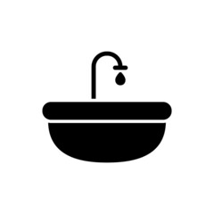 Sink, Wash Basin Icon Logo Design Vector Template Illustration