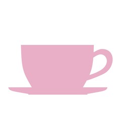 横から見たコーヒーカップのイラスト素材