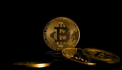 bitcoin cryptography concept digital money, internet banking