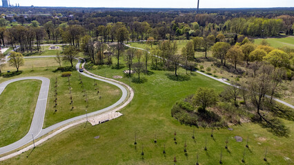 Emsauenpark Lingen Emsland Park Drohne Luftaufnahme