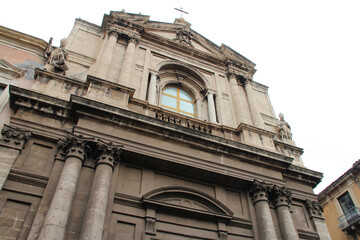baroque church (san agostino) in catania (sicily - italy) 
