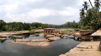 The beautiful photo of calm river in summer