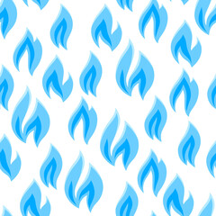 Seamless pattern of natural gas flames. Industrial and business image.