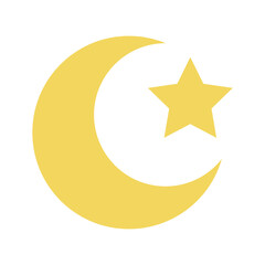 月と星のアイコン　ベクターイラスト素材