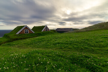 Homes in the grass, Iceland