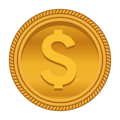 golden coin money dollar