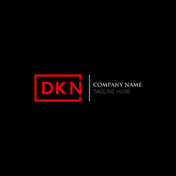 DKN logo monogram isolated on circle element design template, DKN letter logo design on blach background. DKN creative initials letter logo concept.  DKN letter design.