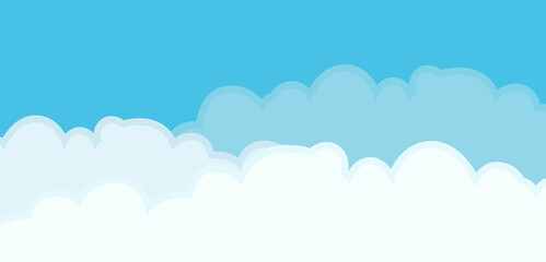 Abstract Blue Sky Clouds Background