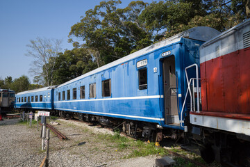 Obraz premium 「ポッポの丘」に静態保存している鉄道車両