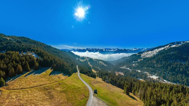 360&deg; look around glaubenberg mountain pass switzerland