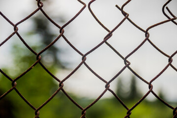 Fototapeta premium a barb wire fence pattern