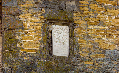 decorative panel on the wall of the Akkerman fortress in Bilhorod-Dnistrovsky, Ukraine