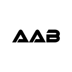 AAB letter logo design with white background in illustrator, vector logo modern alphabet font overlap style. calligraphy designs for logo, Poster, Invitation, etc.