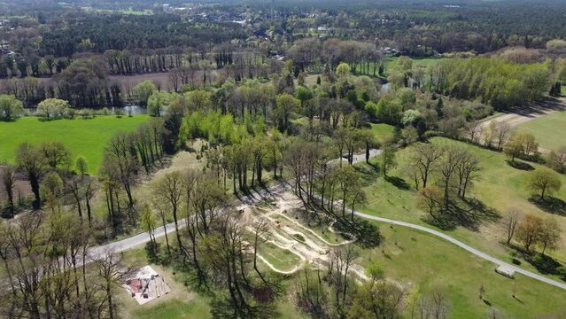 Emsauenpark Lingen Emsland Park Drohne Luftaufnahme