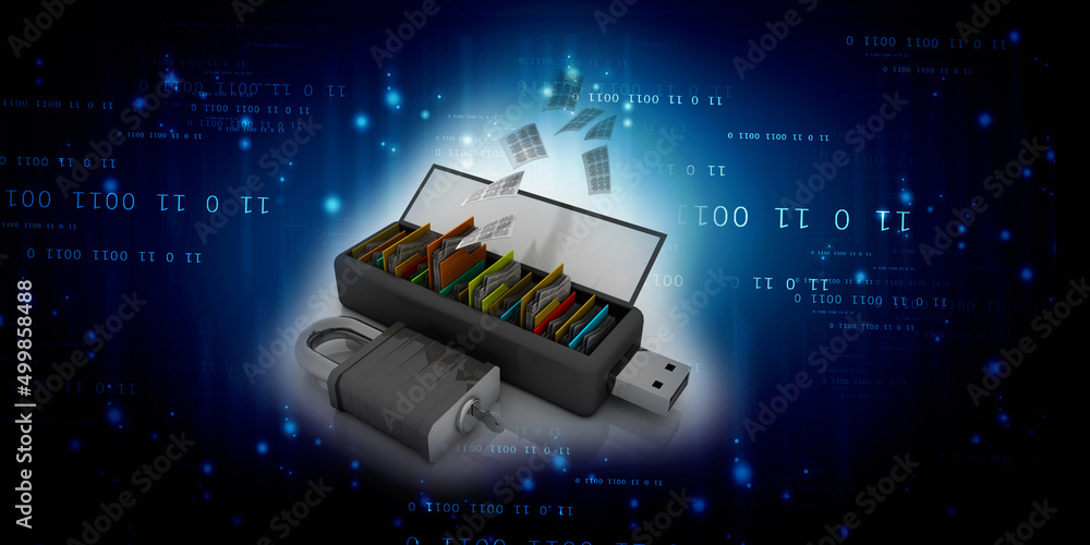 Poster 3d rendering data pen driver with lock