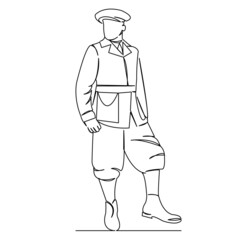 man in retro vintage suit