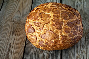 Fresh crispy Tiger (Dutch) bread with a delicious beautiful crust and wonderful homemade taste on a...