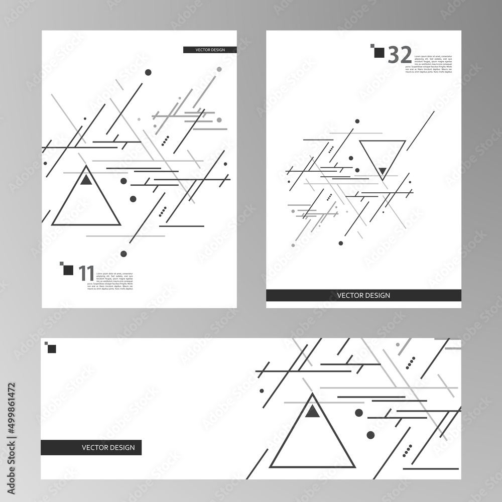 Poster Geometric pattern background. Vector abstract lines and triangles. Creative template design. Modern graphic style