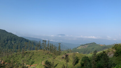 Fototapeta na wymiar Mountain peak in Sri Lanka nature