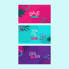 Vector illustration templates suitable for web banners, social media posts, mobile app, internet ads.