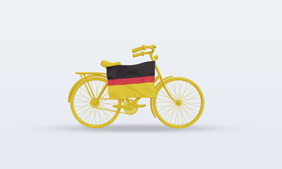 Fototapeta na wymiar 3d bycycle day Germany flag rendering front view