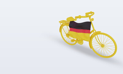Fototapeta na wymiar 3d bycycle day Germany flag rendering right view