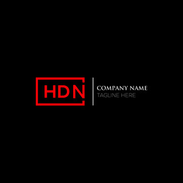 HDN logo monogram isolated on circle element design template, HDN letter logo design on blach background. HDN creative initials letter logo concept.  HDN letter design.