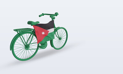3d bycycle day Jordan flag rendering left view