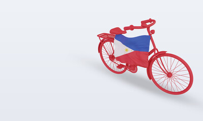 3d bycycle day Philippines flag rendering right view