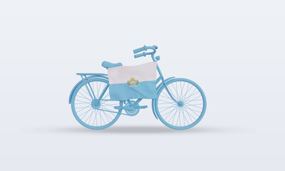 Fototapeta premium 3d bycycle day San Marino flag rendering front view