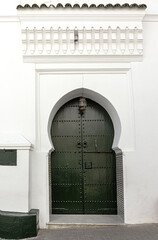 Arabic architecture in the old medina. Streets, doors, windows, details