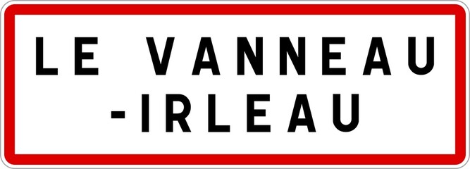 Panneau entrée ville agglomération Le Vanneau-Irleau / Town entrance sign Le Vanneau-Irleau
