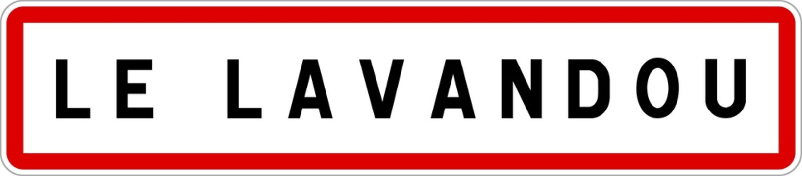 Panneau entr&eacute;e ville agglom&eacute;ration Le Lavandou / Town entrance sign Le Lavandou