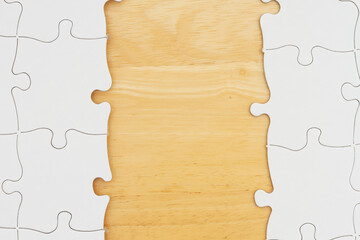 White puzzle border with space for your concept words