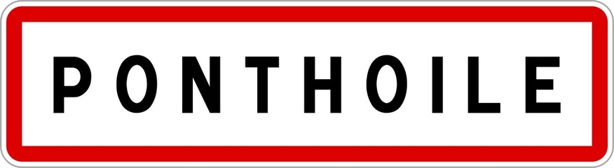 Panneau entrée ville agglomération Ponthoile / Town entrance sign Ponthoile