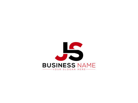 Alphabet JS Logo Icon, Creative Js sj Logo Design For Your Colorful Business