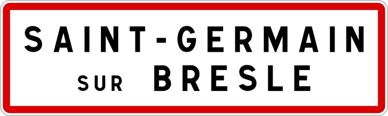 Panneau entrée ville agglomération Saint-Germain-sur-Bresle / Town entrance sign Saint-Germain-sur-Bresle