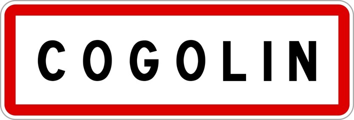Panneau entrée ville agglomération Cogolin / Town entrance sign Cogolin