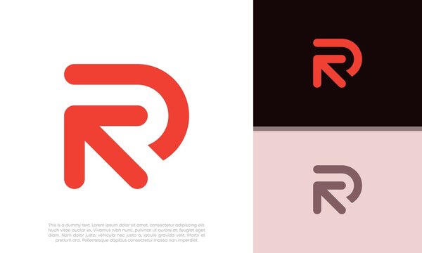Initials R logo design. Initial Letter Logo.	