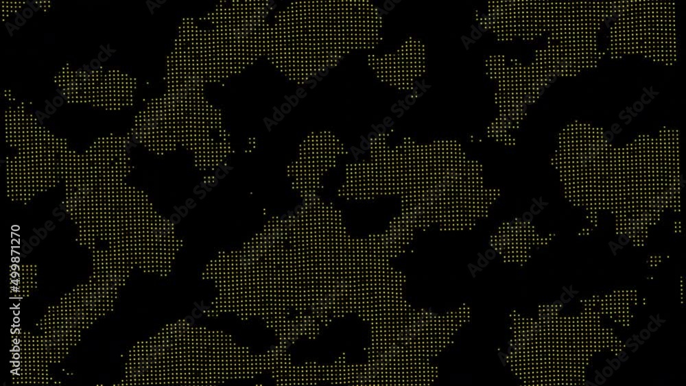 Poster black background.design. the dark blots appearing in the animation made in pixels spread out over th