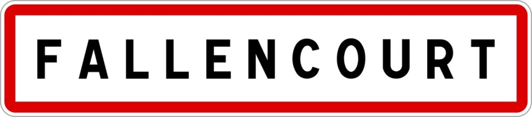 Panneau entrée ville agglomération Fallencourt / Town entrance sign Fallencourt