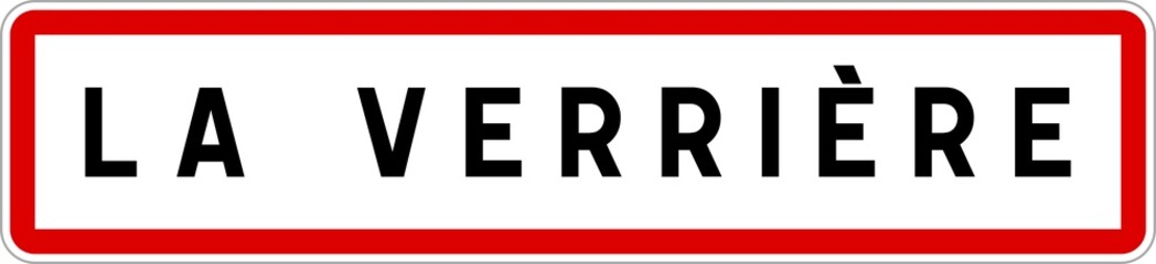 Panneau entrée ville agglomération La Verrière / Town entrance sign La Verrière